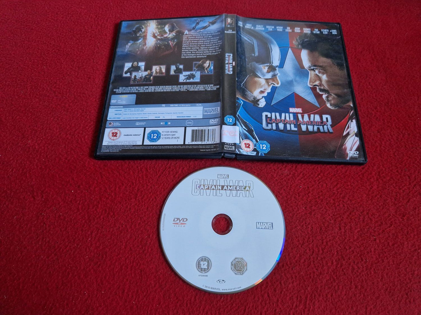CAPTAIN AMERICA CIVIL WAR DVD