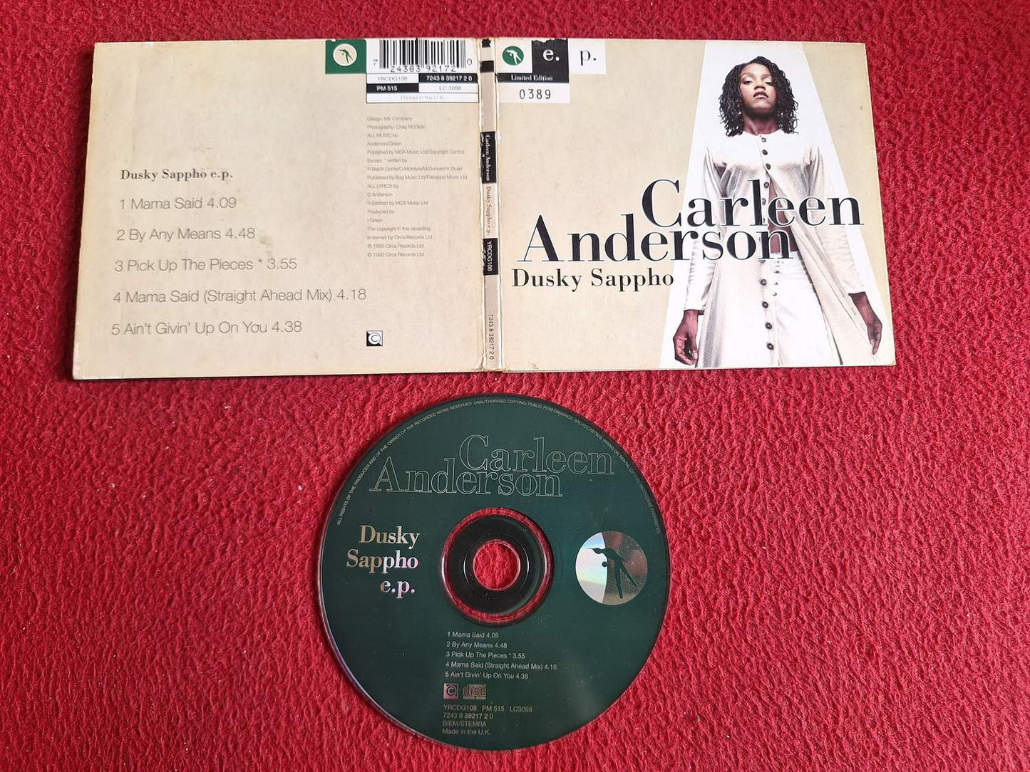 CARLEEN ANDERSN DUSKY SAPPHO CD