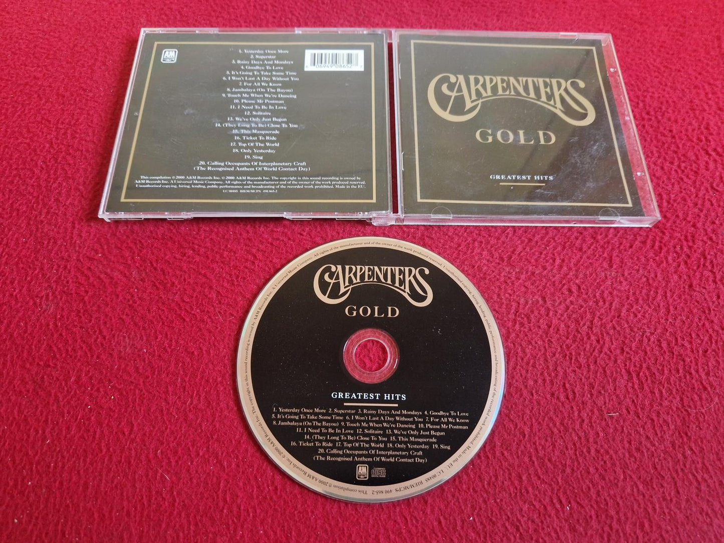 CARPENTERS GOLD GREATEST HITS CD
