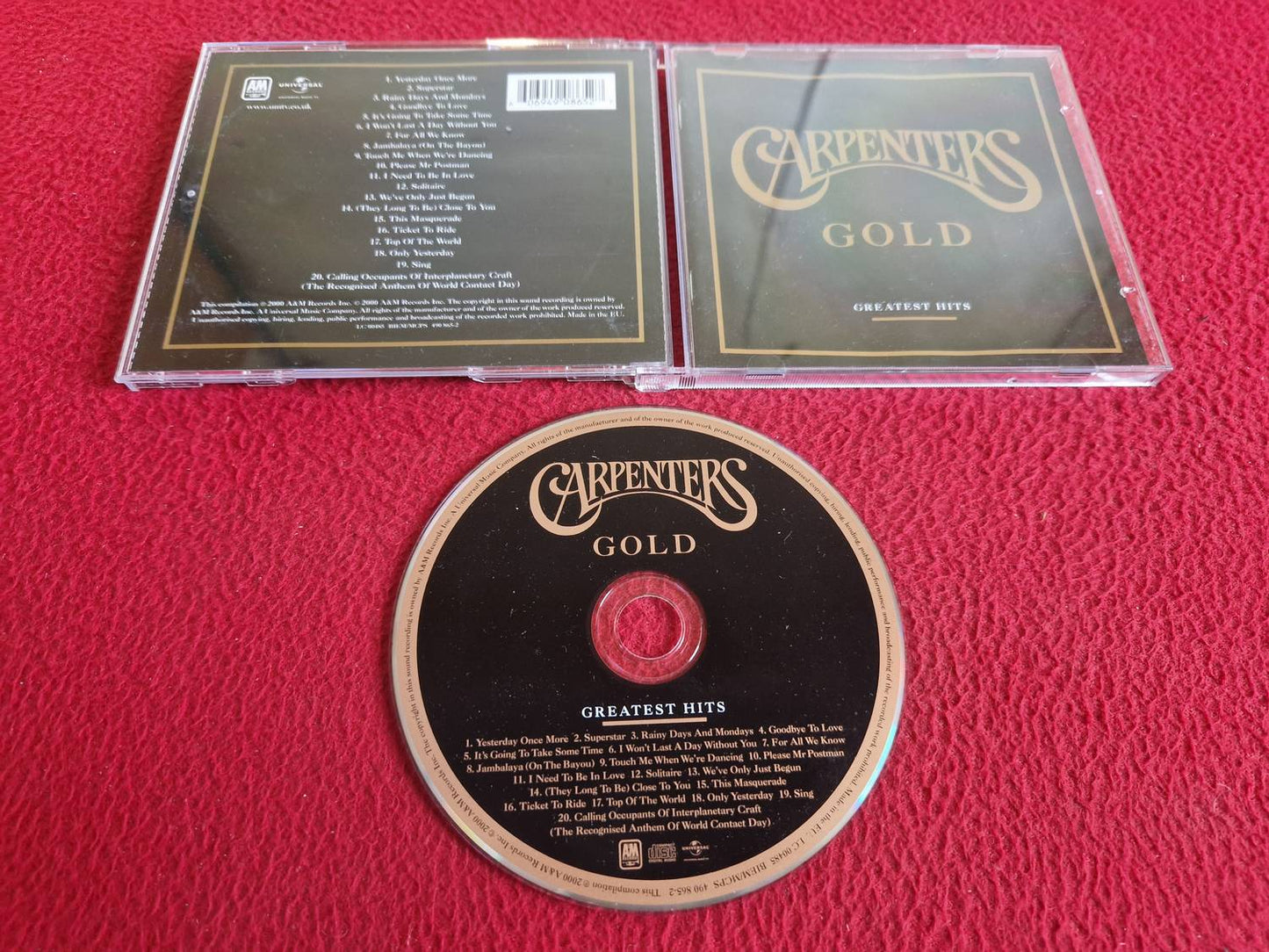 CARPENTERS GOLD GREATEST HITS CD