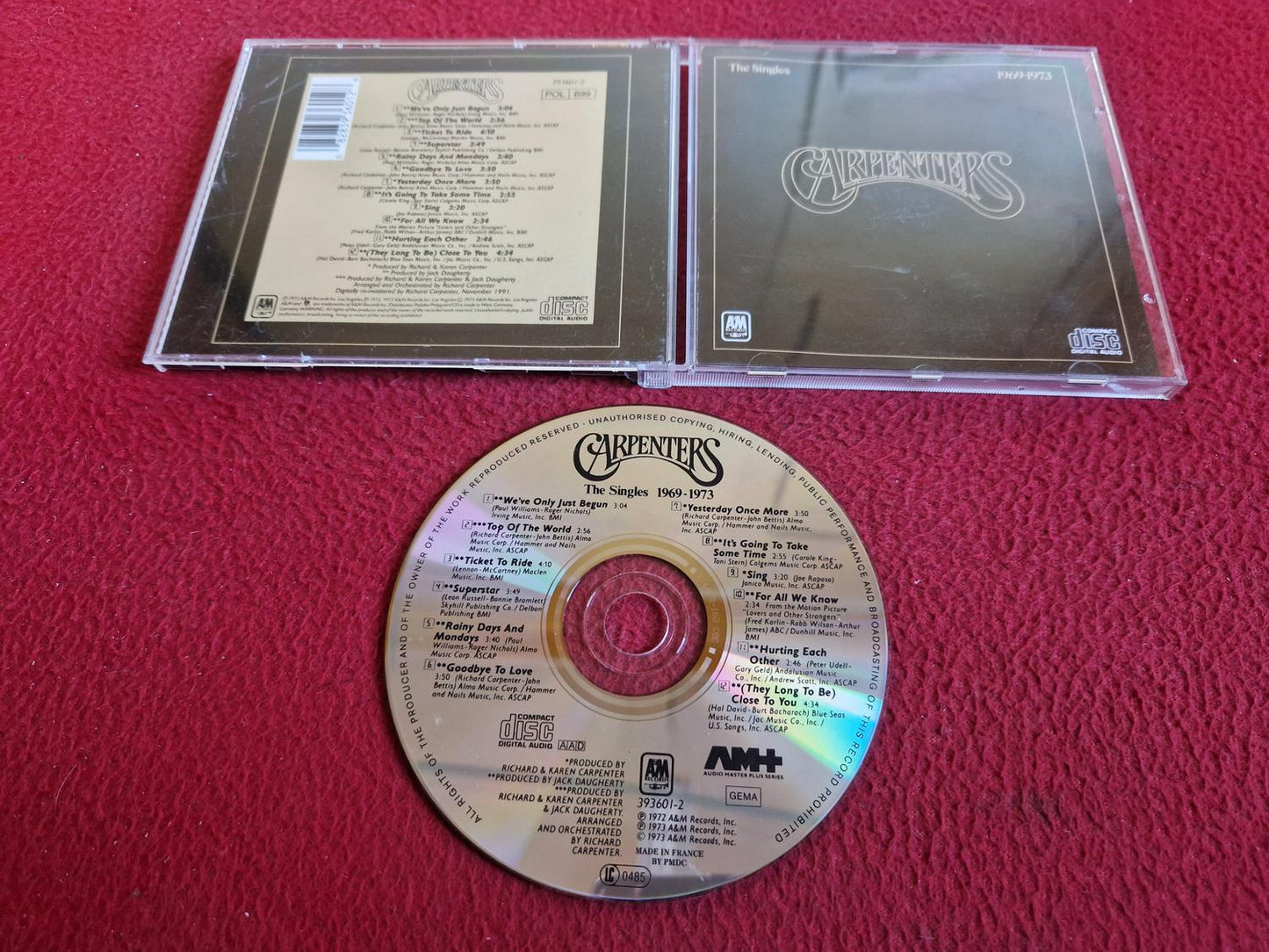 CARPENTERS THE SINGLES 1969 - 1973 CD