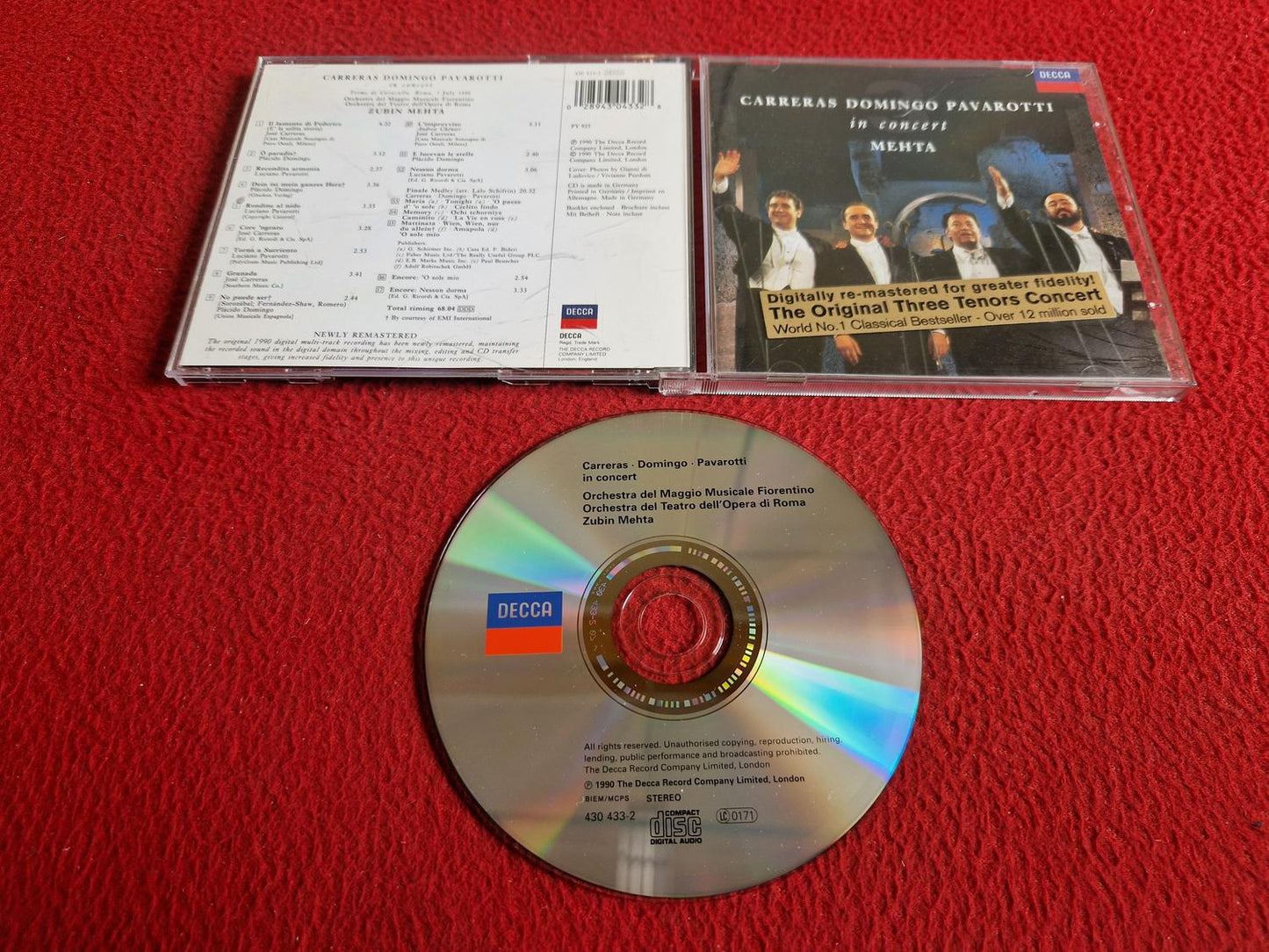 CARRERAS / DOMINGO / PAVAROTTI IN CONCERT MEHTA CD