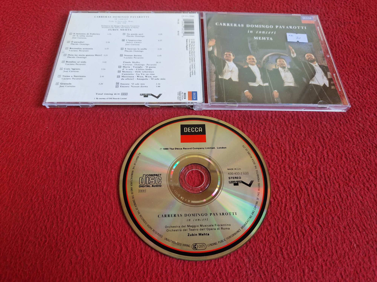 CARRERAS DOMINGO PAVAROTTI IN CONCERT MEHTA CD