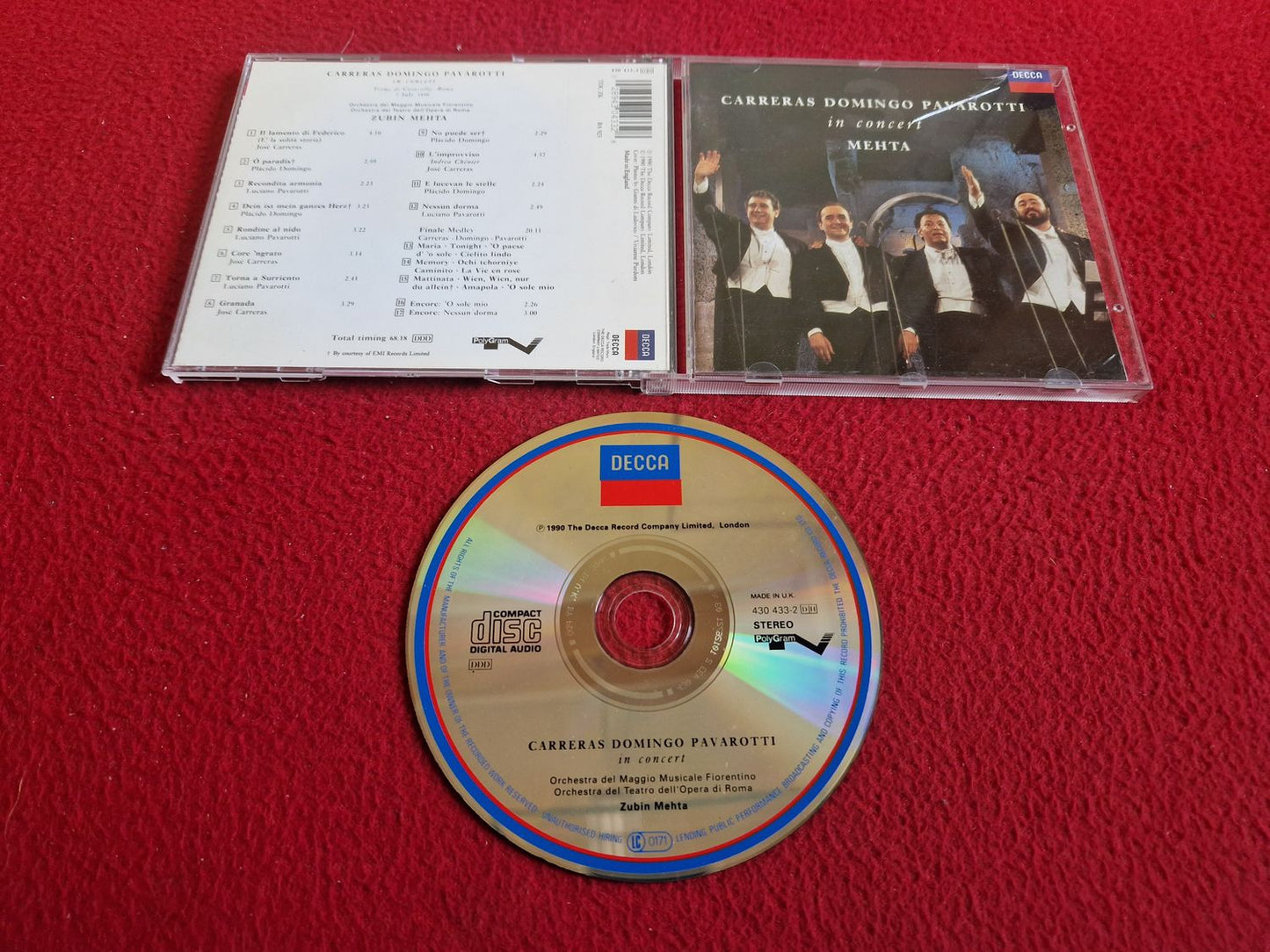 CARRERAS DOMINGO PAVAROTTI IN CONCERT MEHTA CD