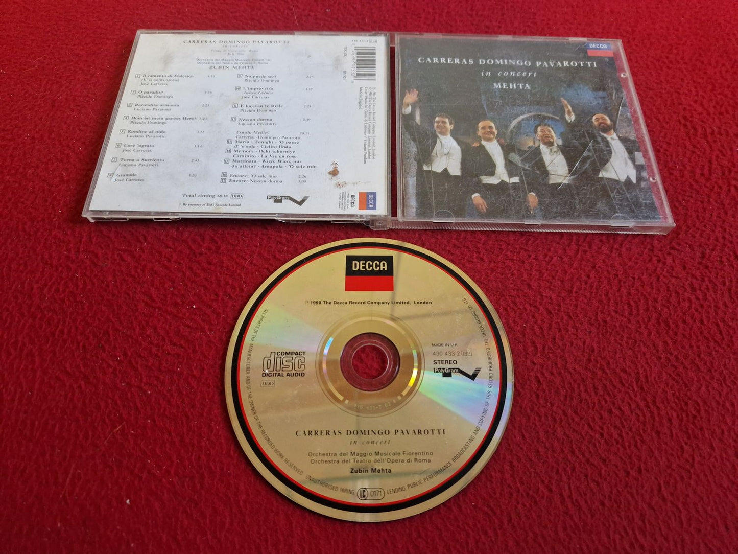 CARRERAS DOMINGO PAVAROTTI IN CONCERT MEHTA CD