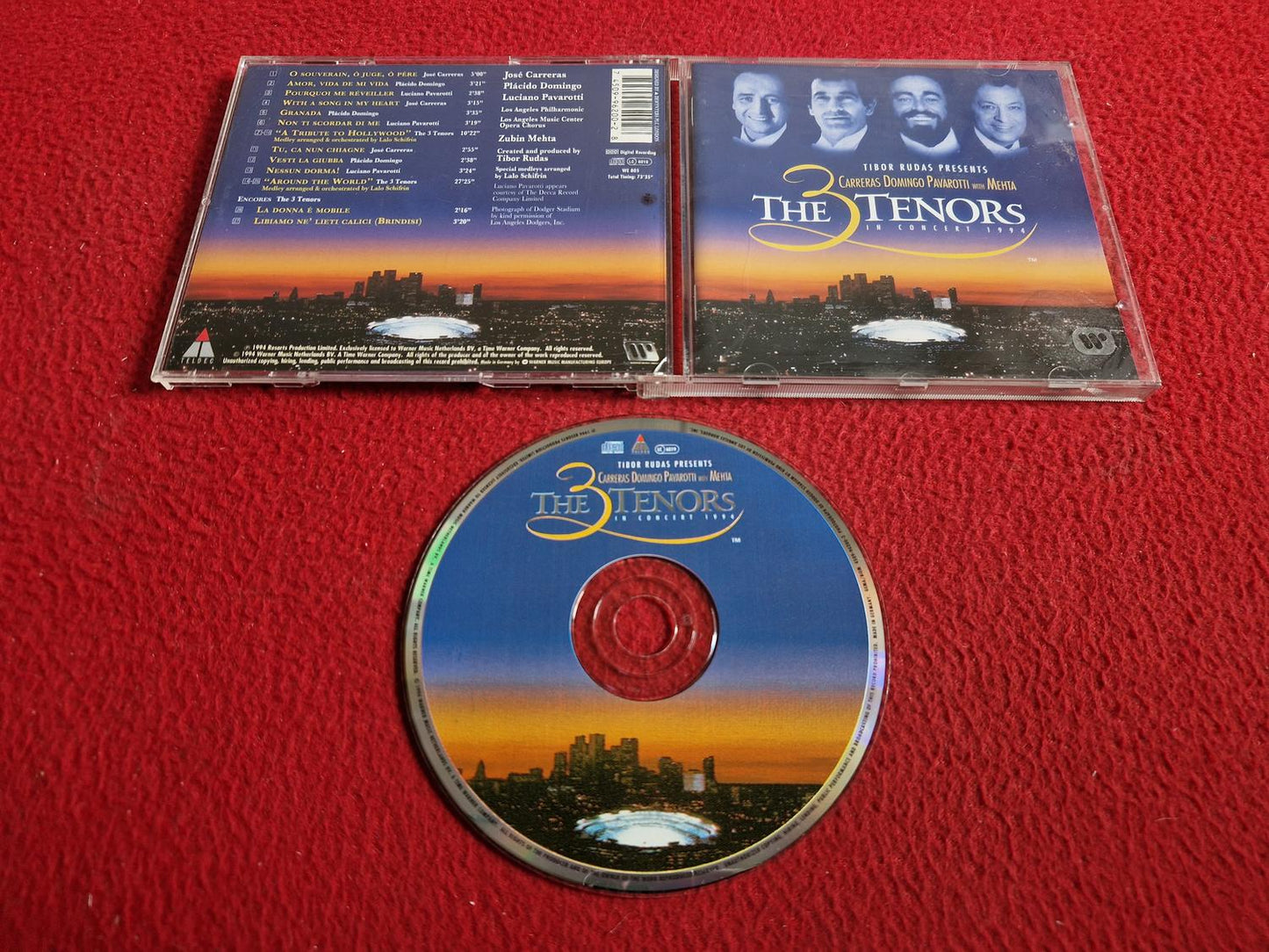 CARRERAS / DOMINGO / PAVAROTTI WITH MEHTA THE 3 TENORS IN CONCERT 1994 CD