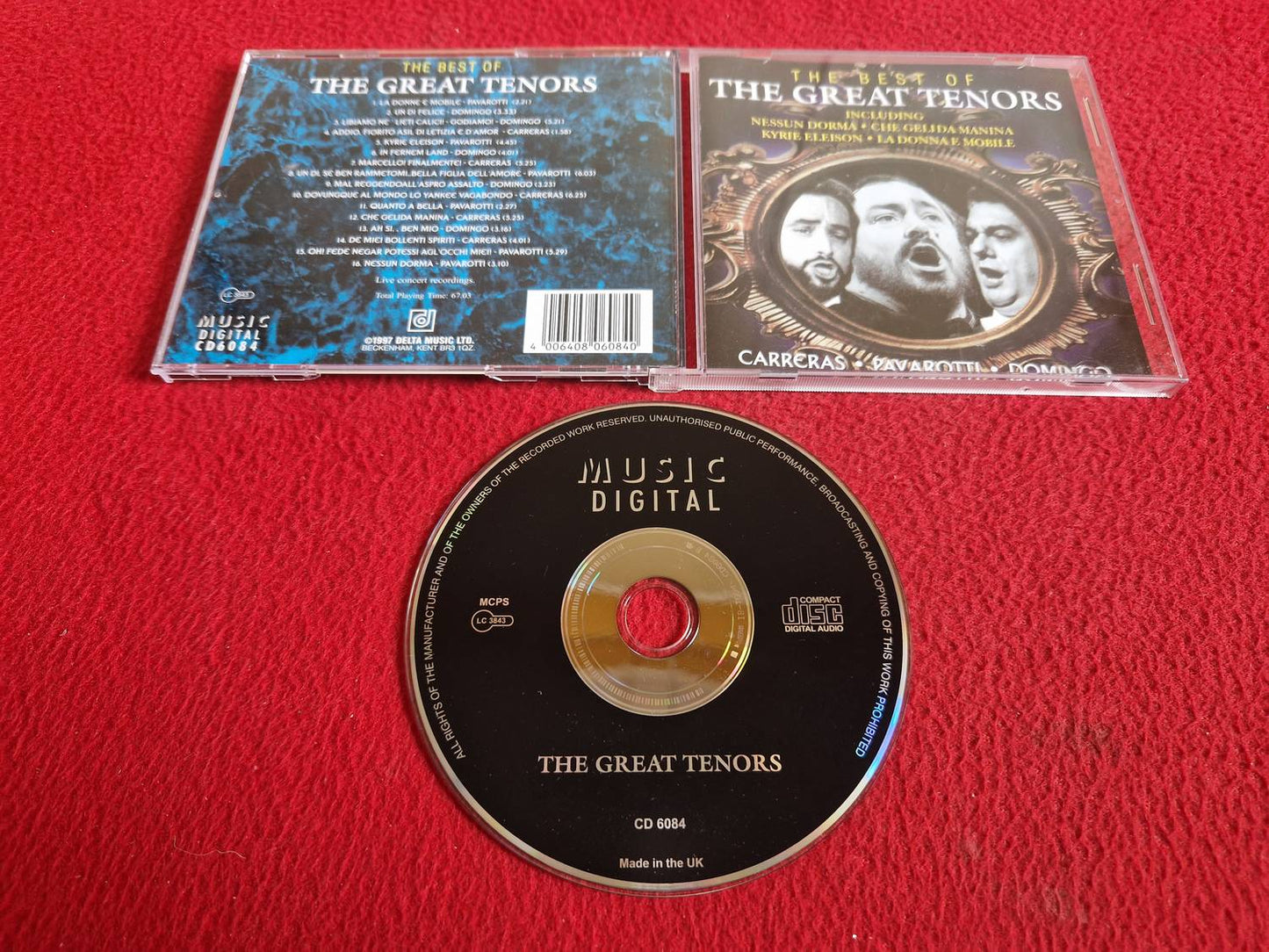 CARRERAS / PAVAROTTI / DOMINGO THE BEST OF THE GREAT TENORS CD
