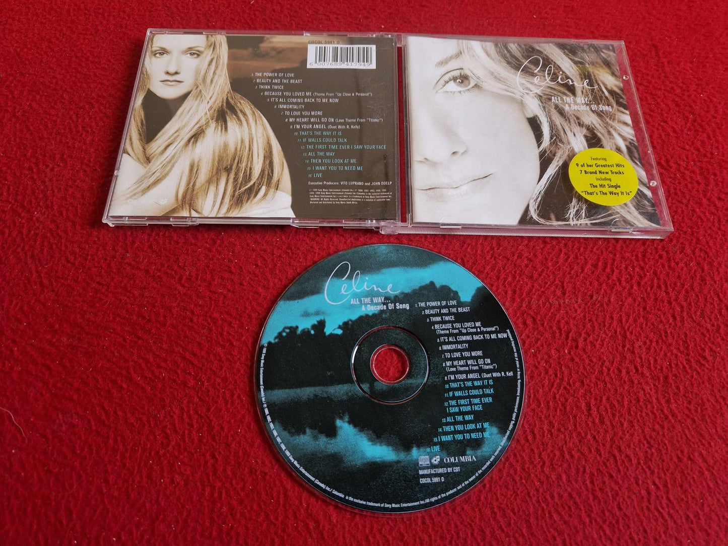 CELINE DION ALL THE WAY A DECADE OF SONG CD