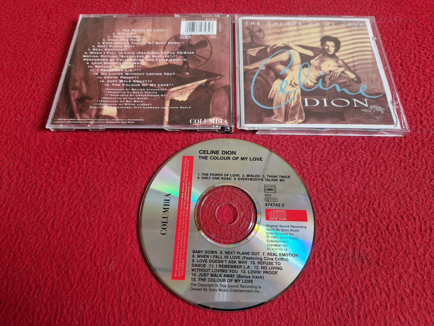 CELINE DION THE COLOUR OF MY LOVE CD