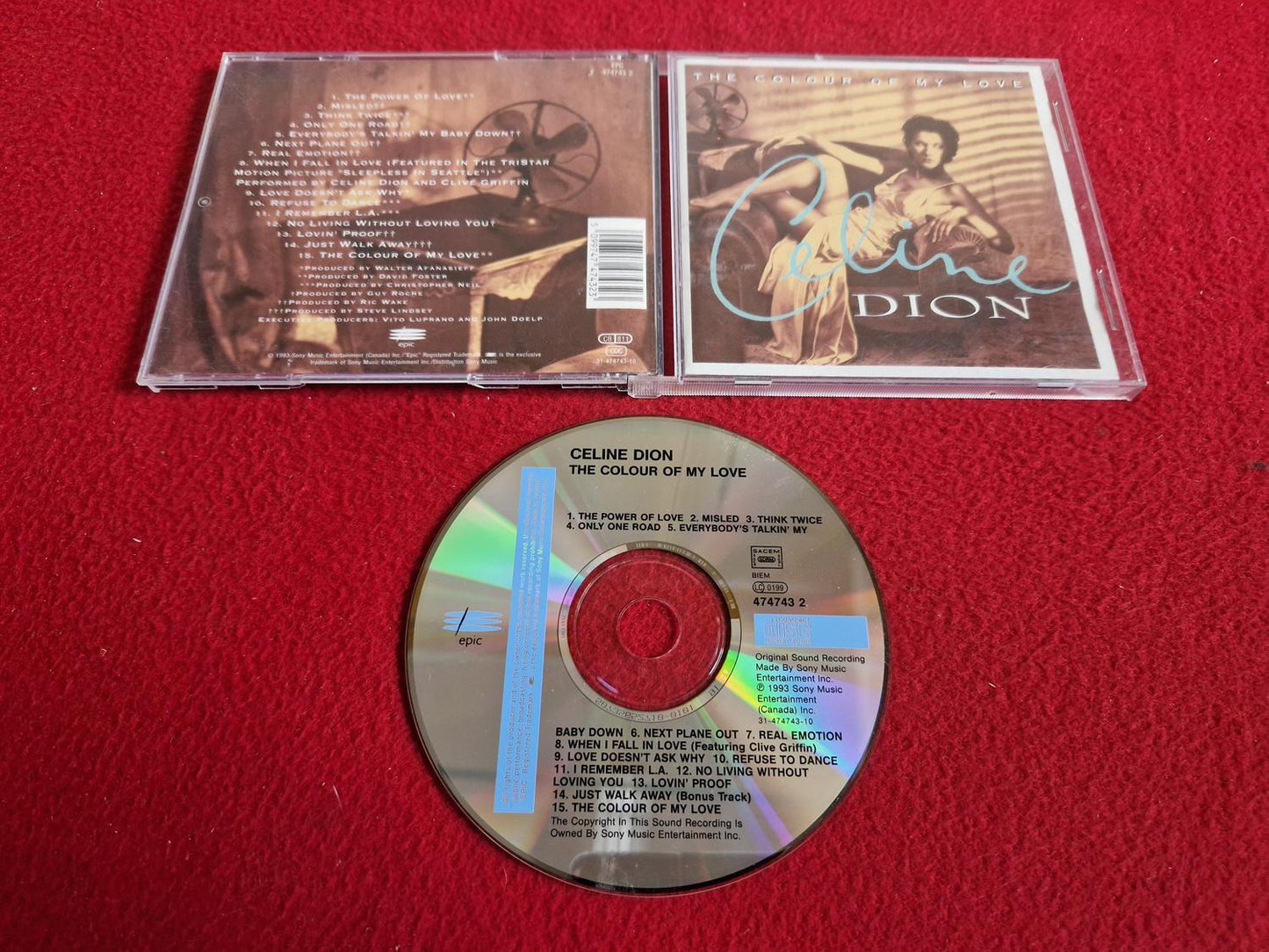 CELINE DION THE COLOUR OF MY LOVE CD