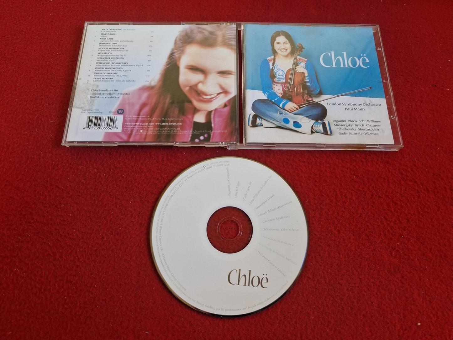 CHLOE LONDON SYMPHONY ORCHESTRA PAUL MANN / PAGANINI BLOCH BRUCH mfl CD