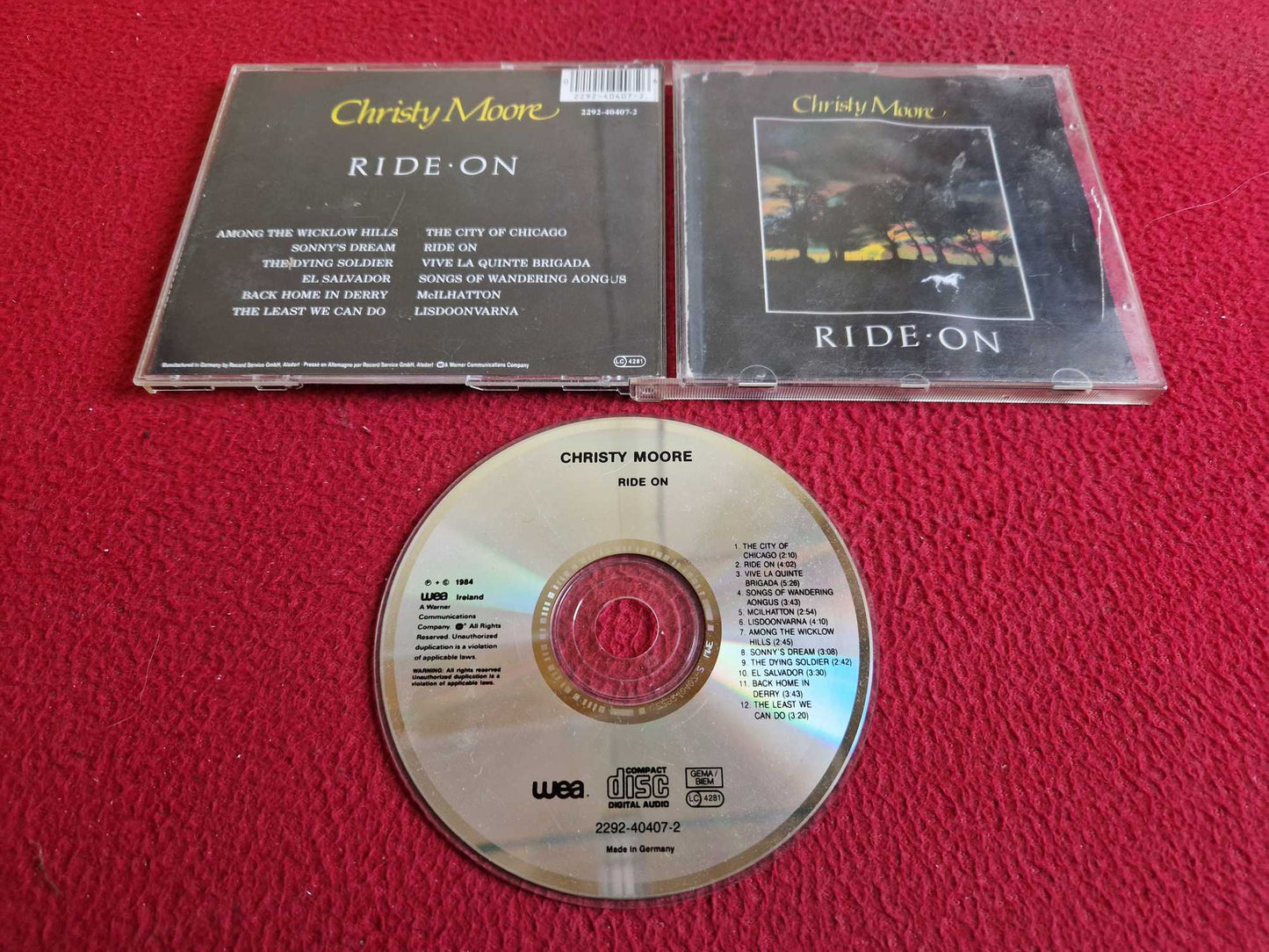 CHRISTY MOORE RIDE ON CD
