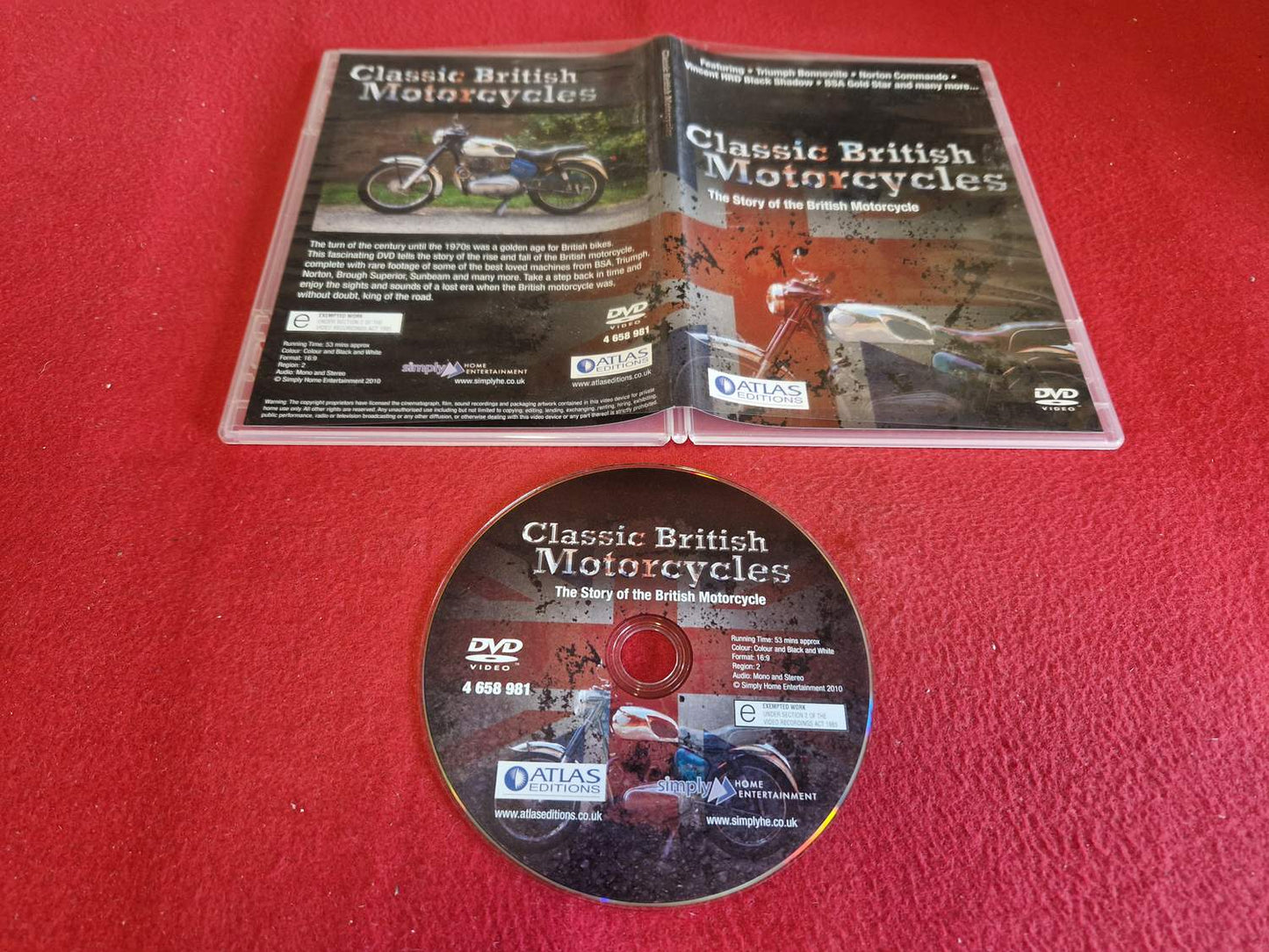 CLASSIC BRITISH MOTORCYCLES till DVD
