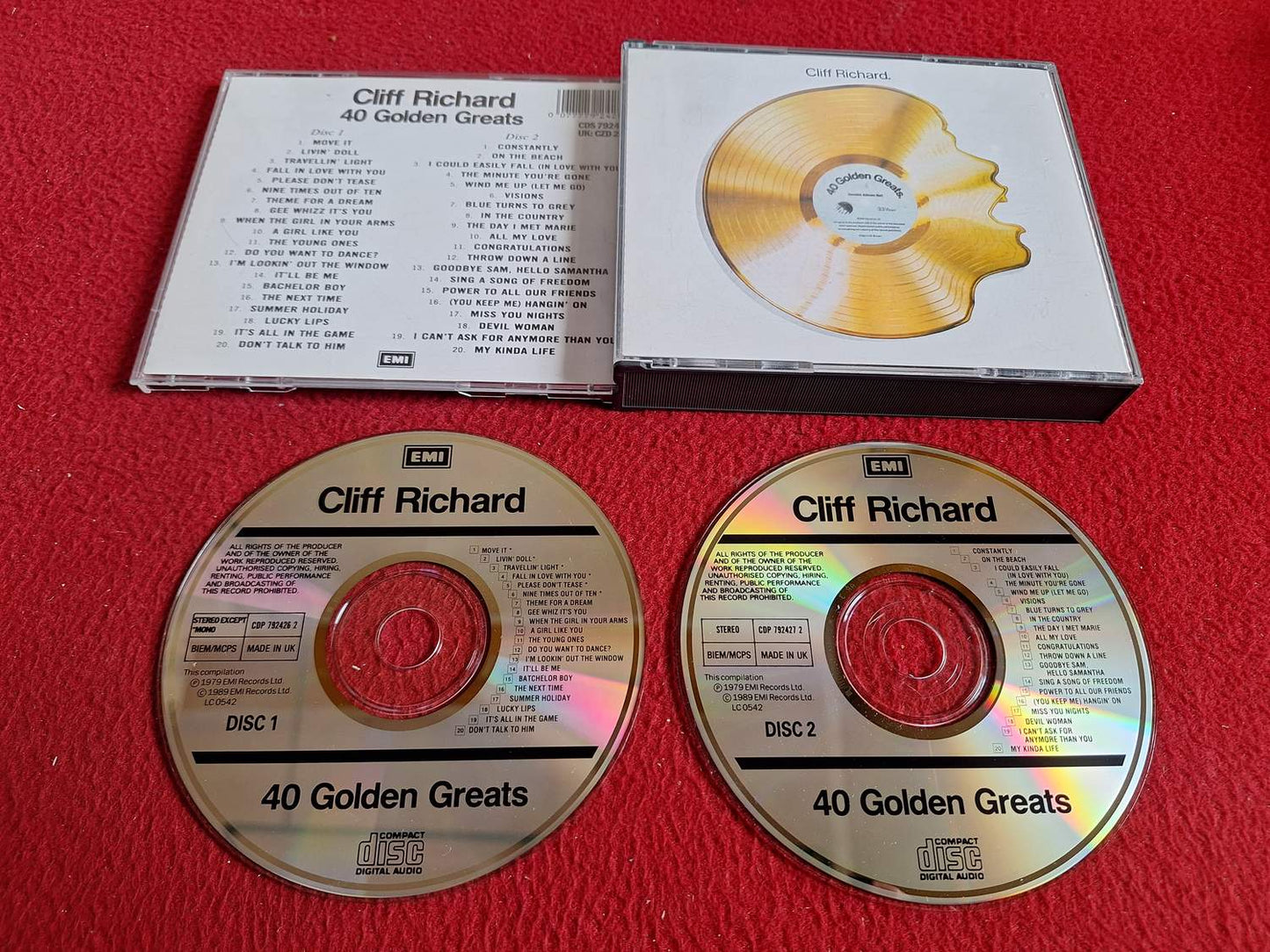 CLIFF RICHARD 40 GOLDEN GREATS CD BOX