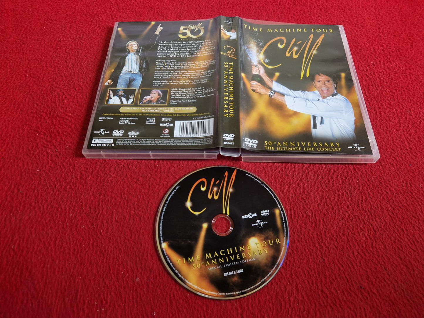 CLIFF RICHARD TIME MACHINE TOUR 50TH ANNIVERSARY DVD