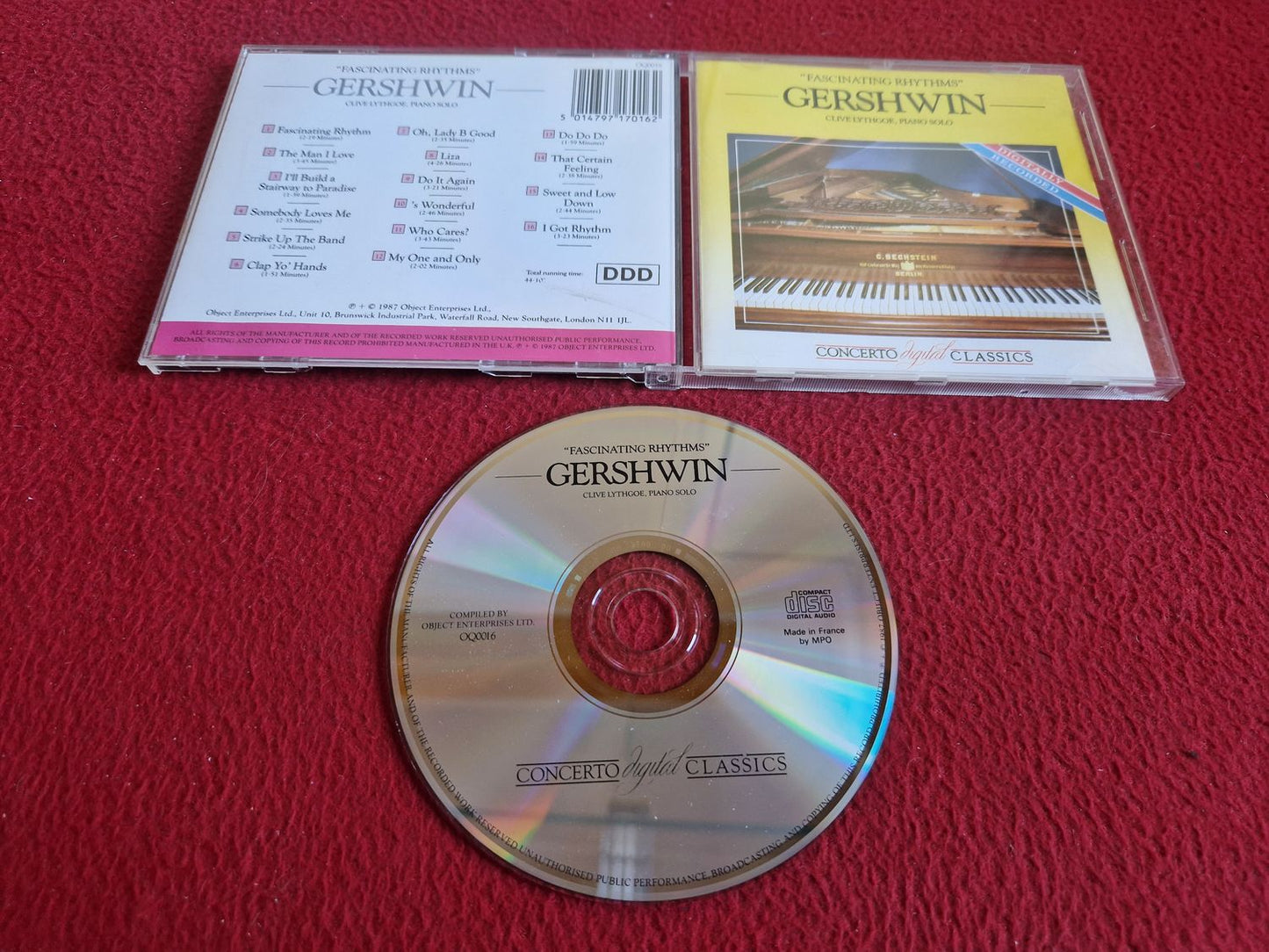 CLIVE LYTHGOE PIANO SOLO - GERSHWIN CD