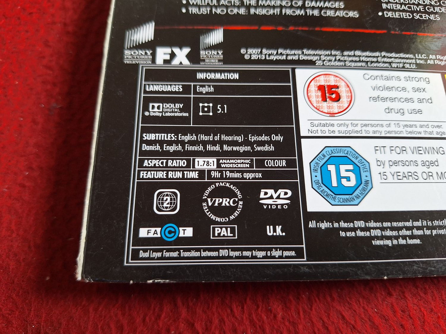 DAMAGES SEASON 1 BOX DVD