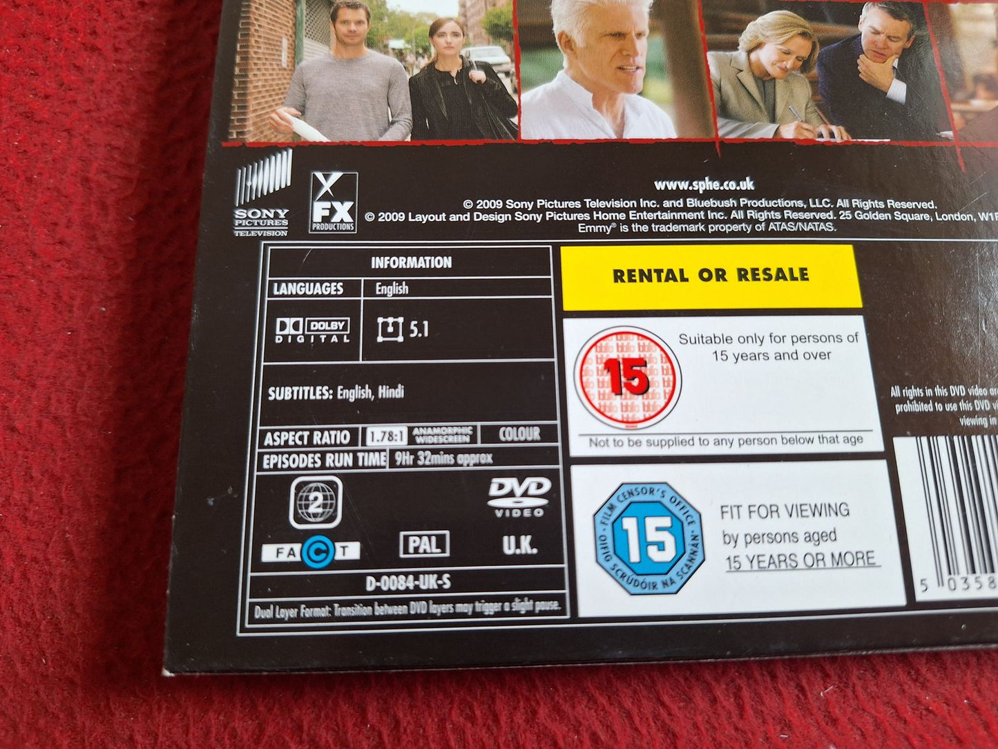 DAMAGES SEASON 2 BOX DVD