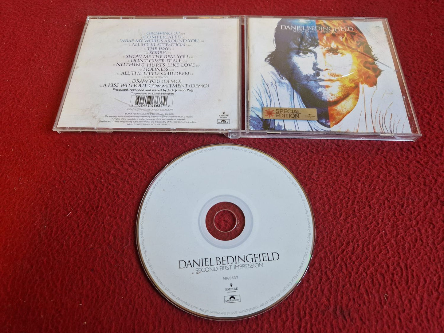 DANIEL BEDINGFIELD SECOND FIRST IMPRESSION CD