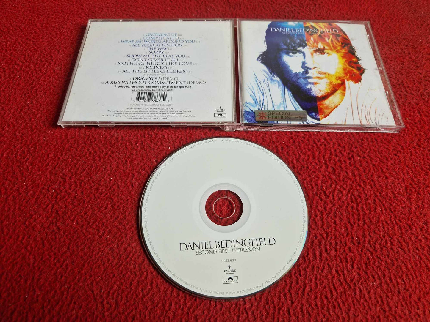 DANIEL BEDINGFIELD SECOND FIRST IMPRESSION CD