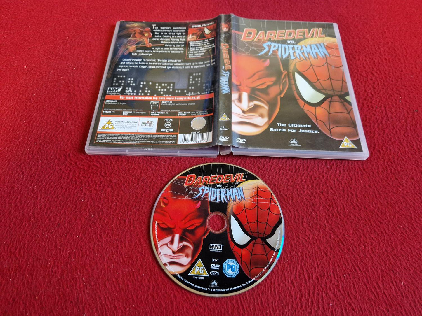 DAREDEVIL VS. SPIDER-MAN DVD