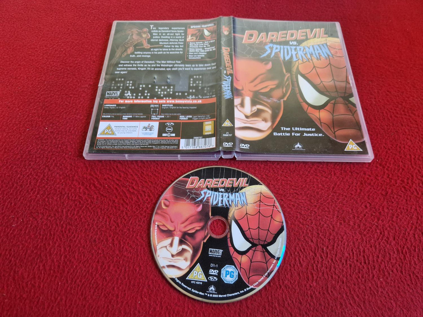 DAREDEVIL VS SPIDER-MAN THE ULTIMATE BATTLE FOR JUSTICE DVD