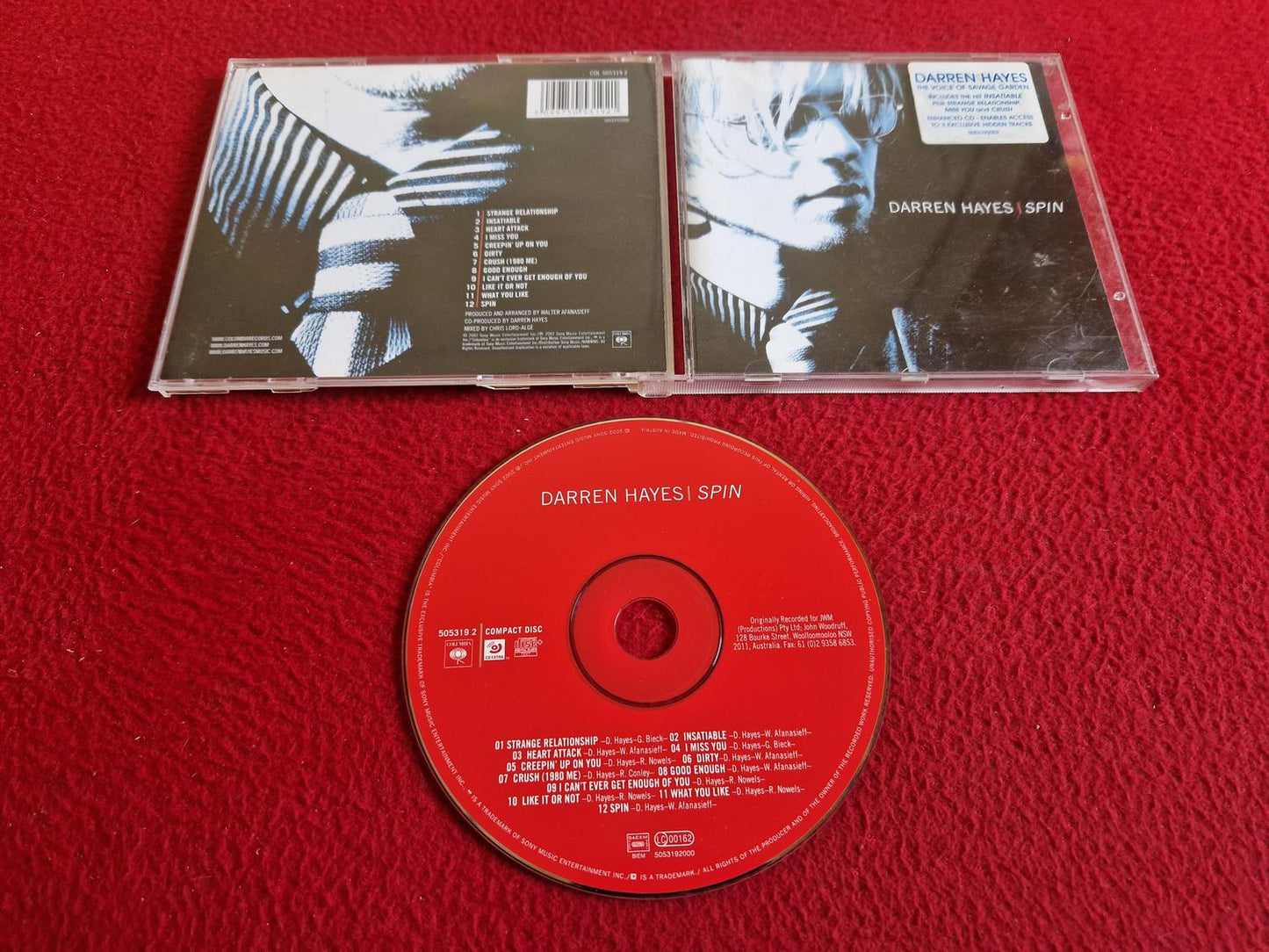 DARREN HAYES SPIN CD