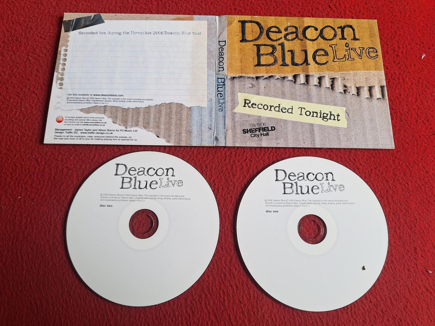 DEACON BLUE LIVE - SHEFFIELD CITY HALL CD