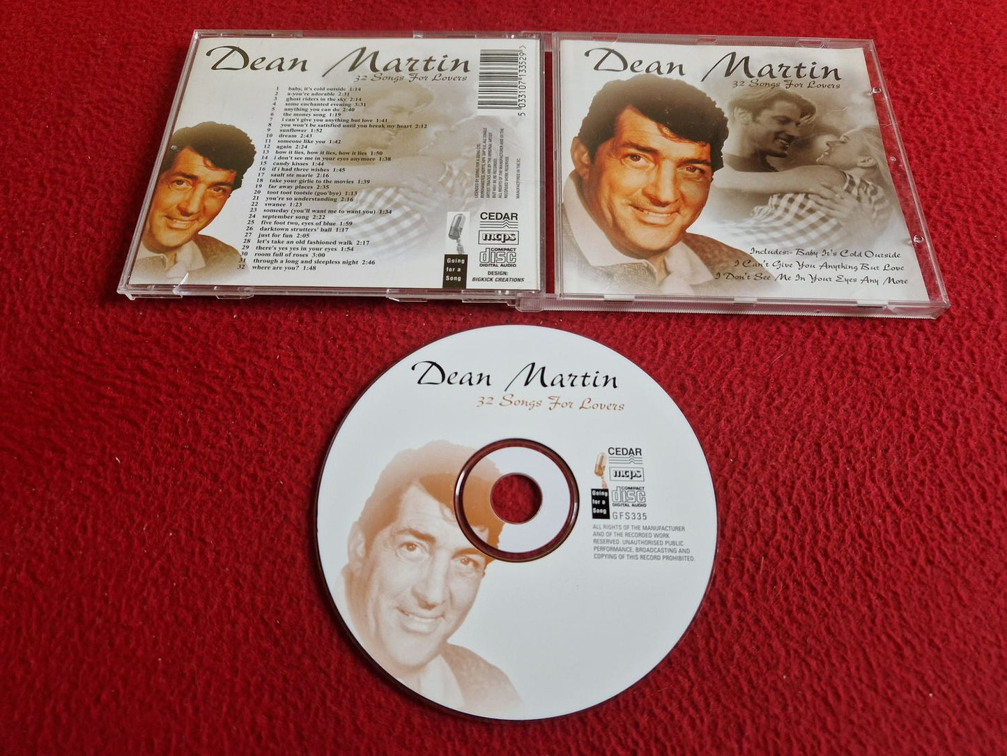 DEAN MARTIN 32 SONGS FOR LOVERS CD