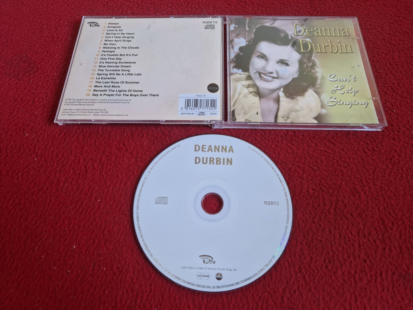 DEANNA DURBIN CAN'T HELP SINGING CD