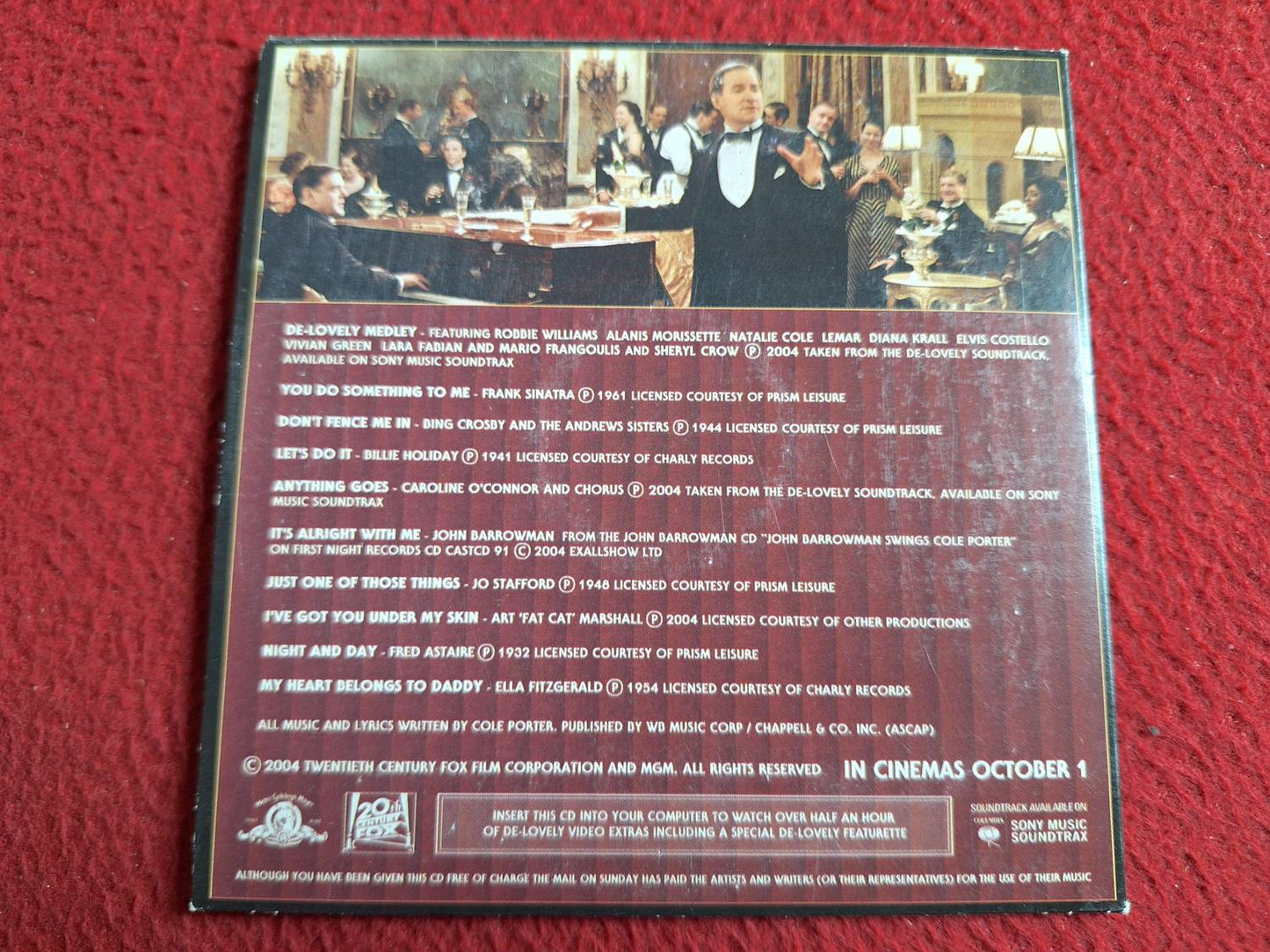 DE-LOVELY THE COLE PORTER STORY FEAT. ROBBIE WILLIAMS / ALANIS MORISSETTE mfl CD