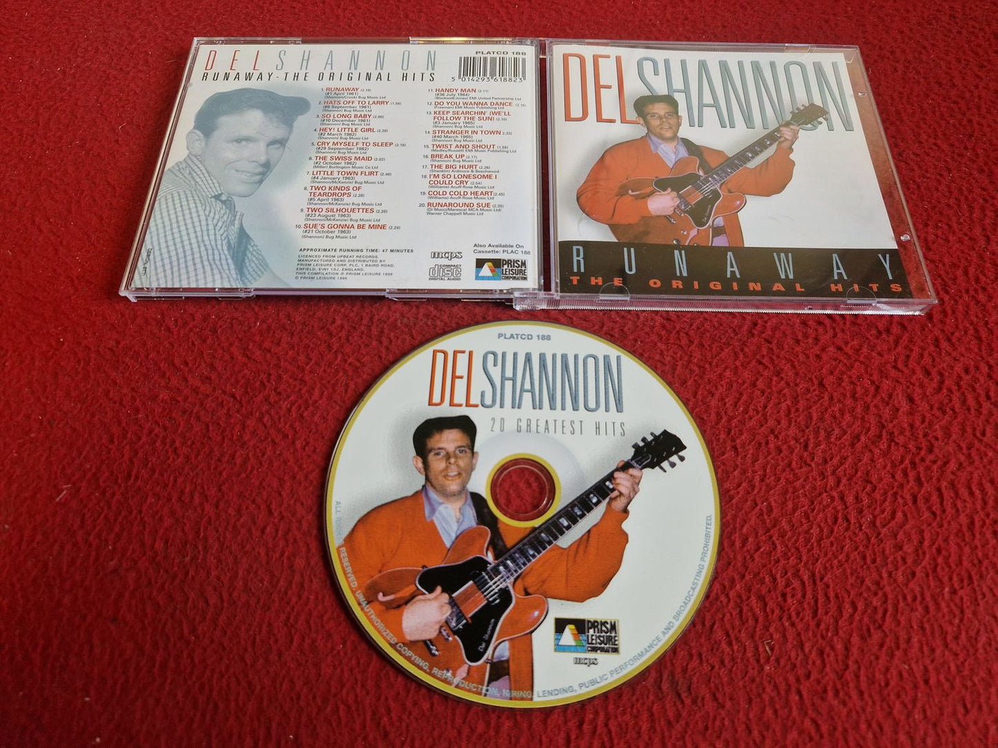 DEL SHANNON 20 GREATEST HITS CD