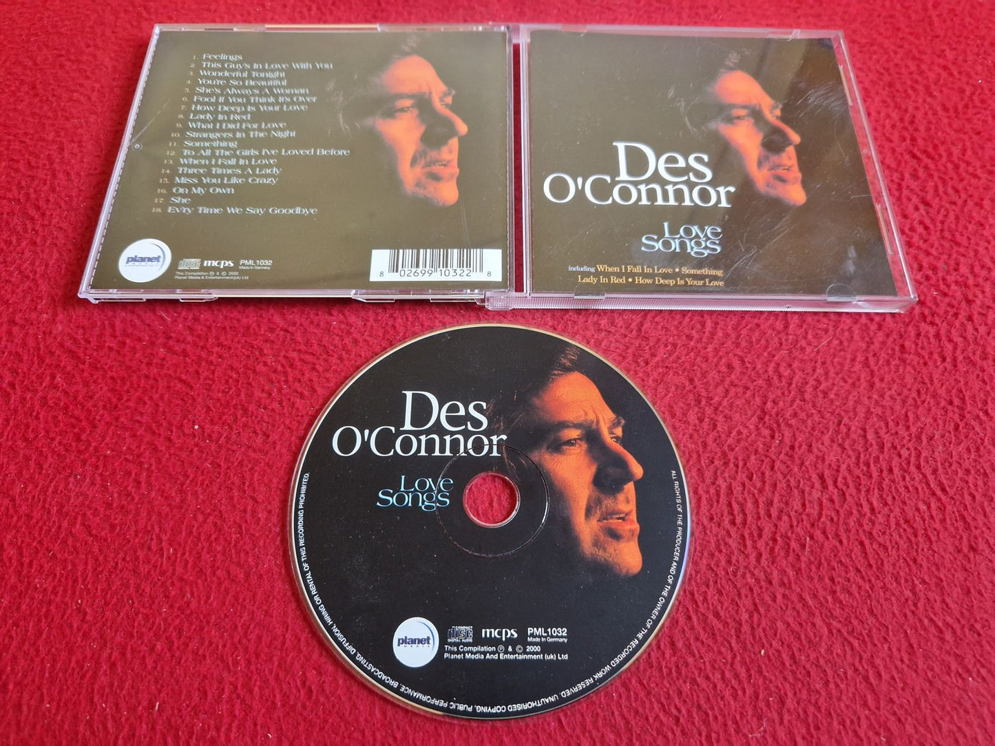 DES O'CONNOR LOVE SONGS CD