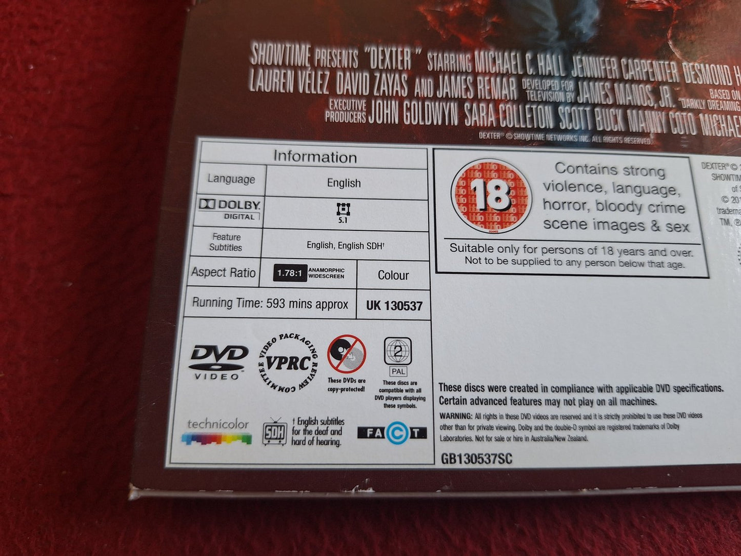 DEXTER SEASON 6 BOX DVD