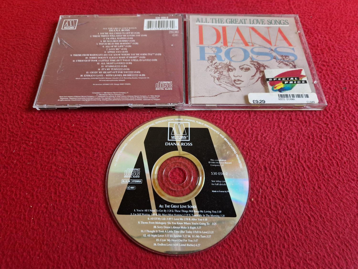DIANA ROSS ALL THE GREAT LOVE SONGS CD