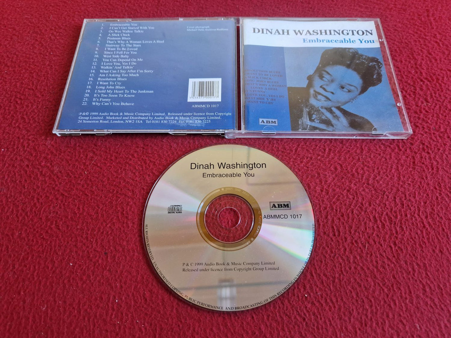 DINAH WASHINGTON EMBRACEABLE YOU CD
