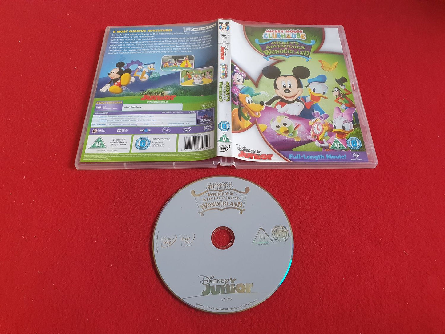DISNEY MICKEY MOUSE CLUBHOUSE MICKEYS ADVENTURES IN WONDERLAND till DVD