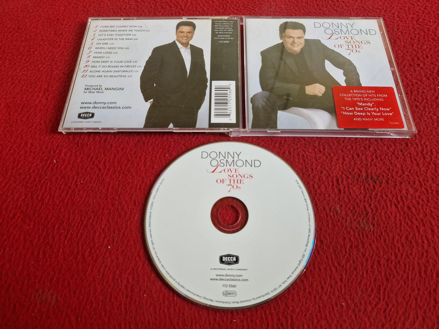 DONNY OSMOND LOVE SONGS OF THE '70S CD