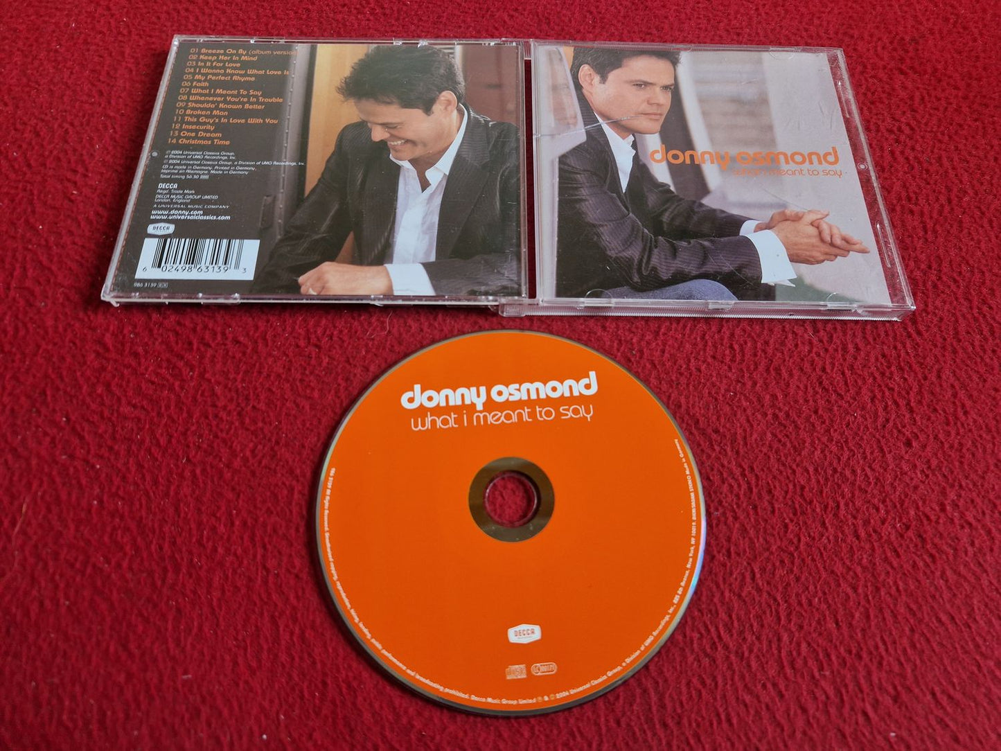 DONNY OSMOND WHAT I MEANT TO SAY CD