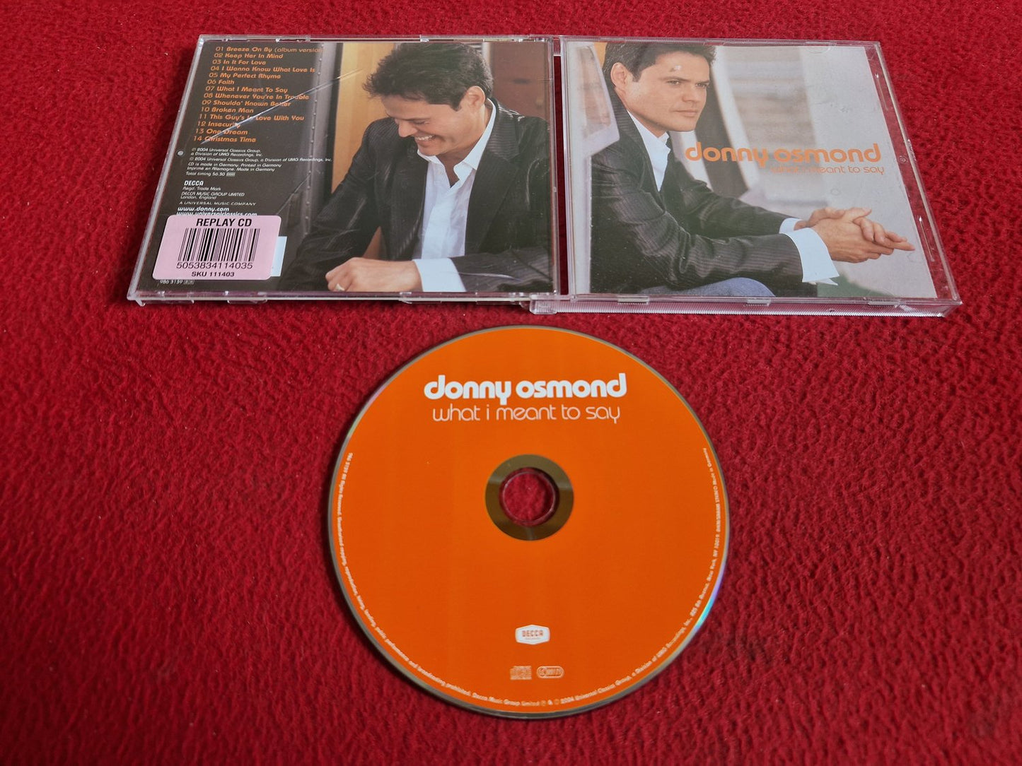 DONNY OSMOND WHAT I MEANT TO SAY CD