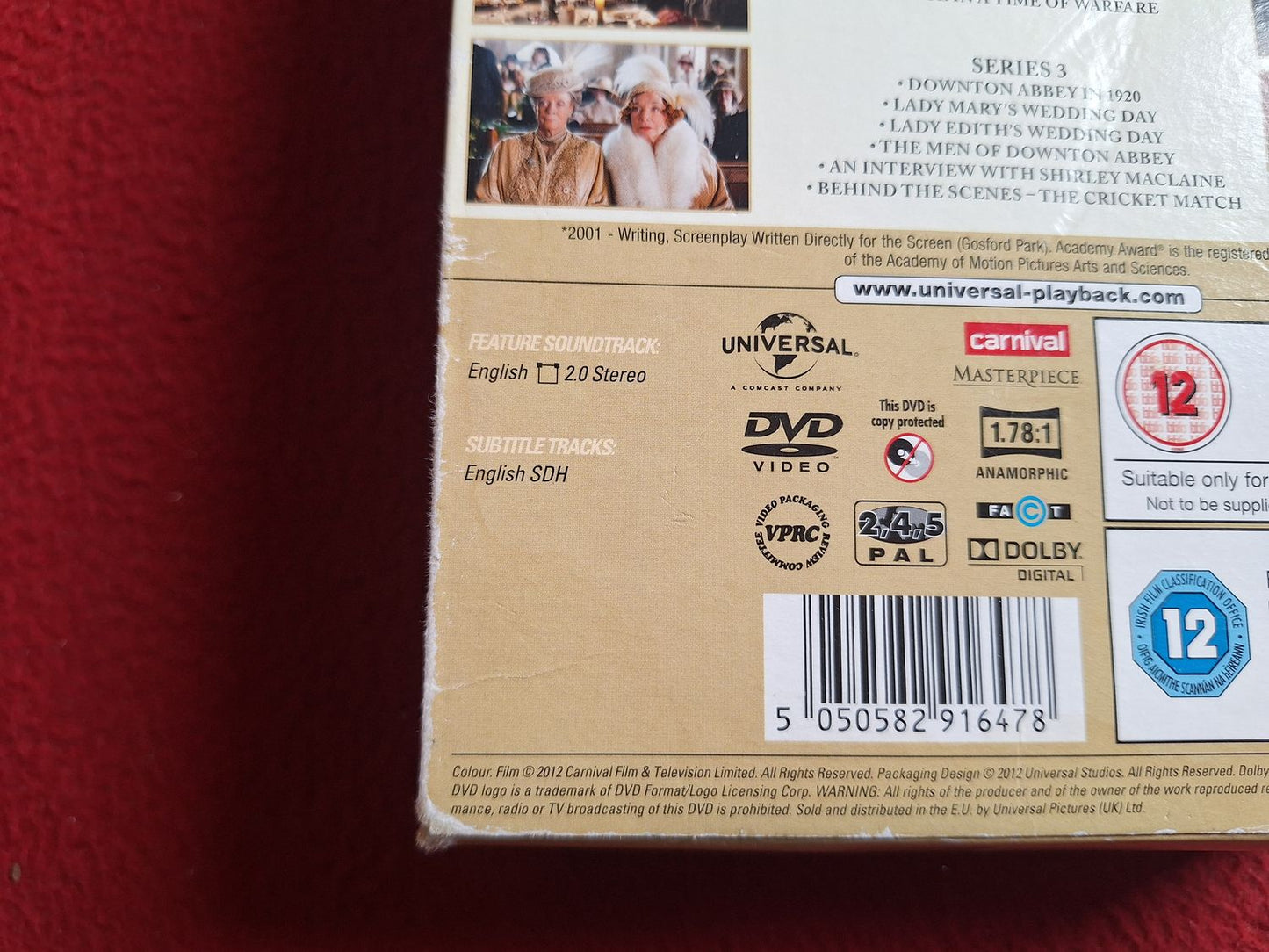 DOWNTON ABBEY SERIES 1 - 3 BOX DVD