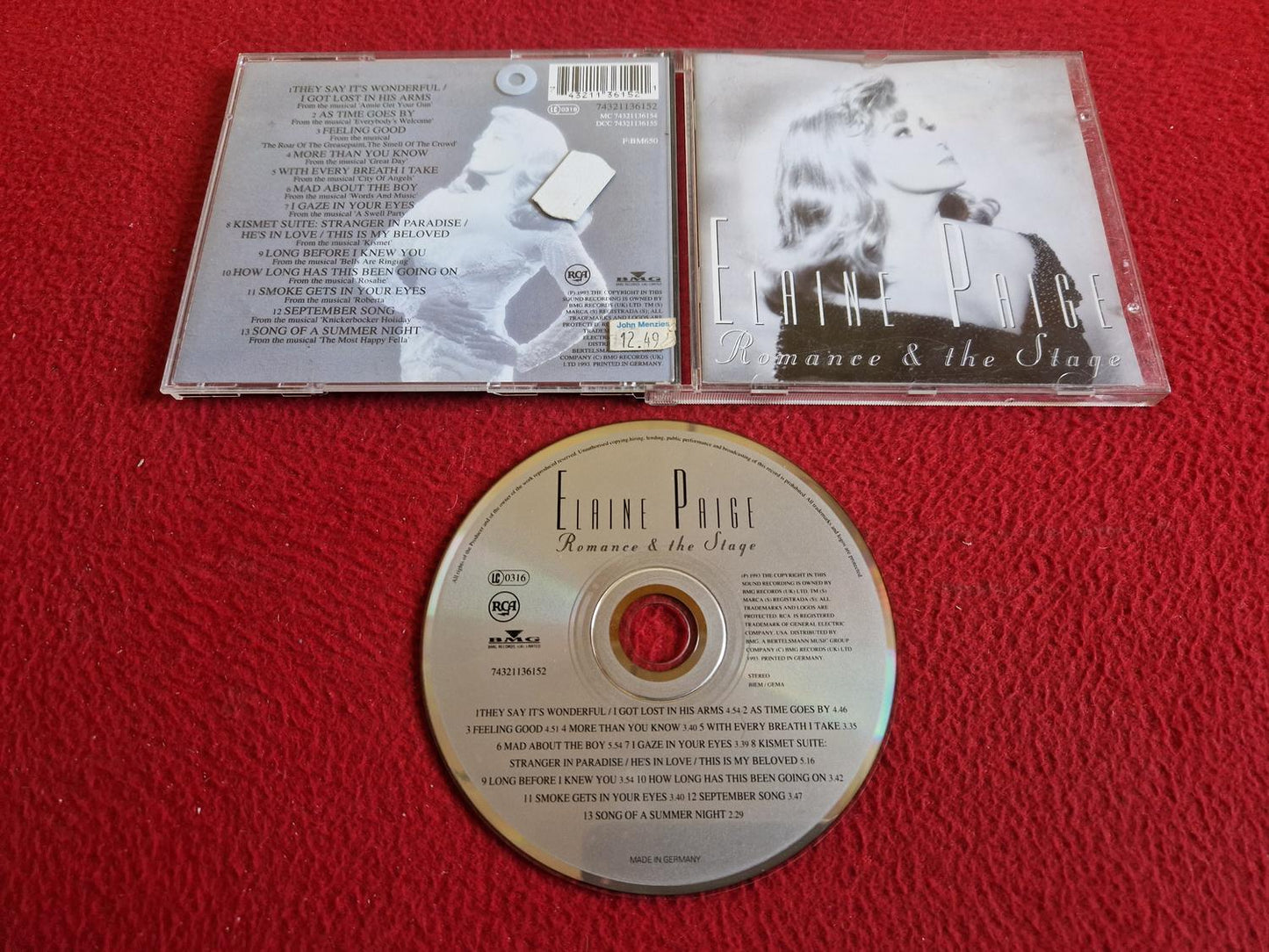 ELAINE PAIGE ROMANCE & THE STAGE CD