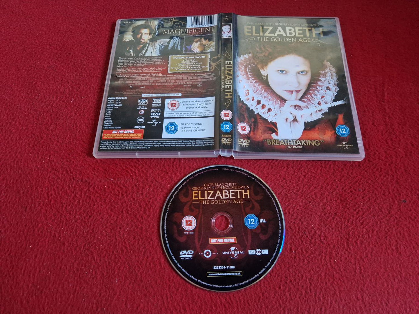 ELIZABETH THE GOLDEN AGE DVD