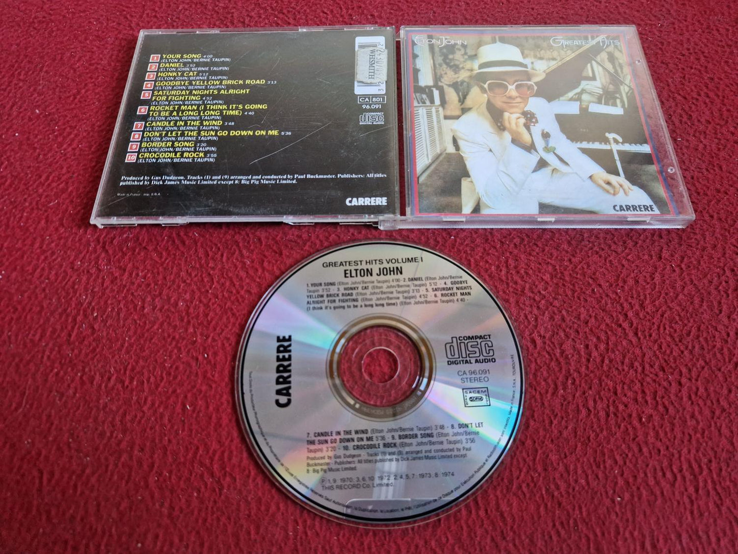 ELTON JOHN GREATEST HITS VOLUME 1 CD