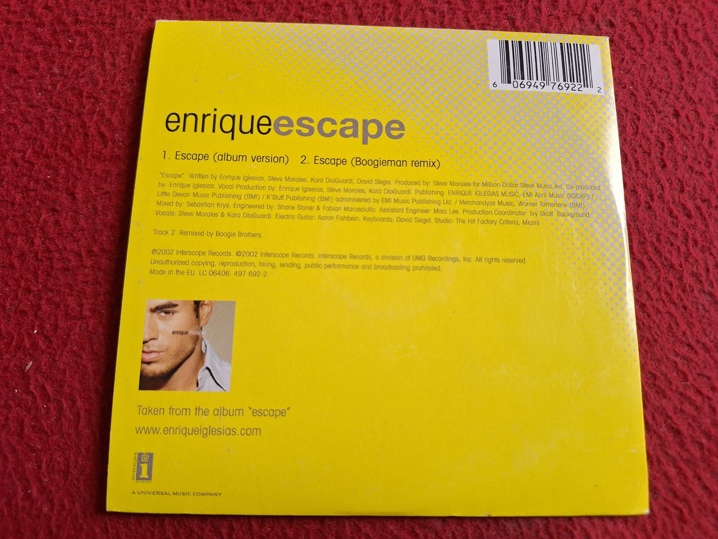 ENRIQUE IGLESIAS ESCAPE CD