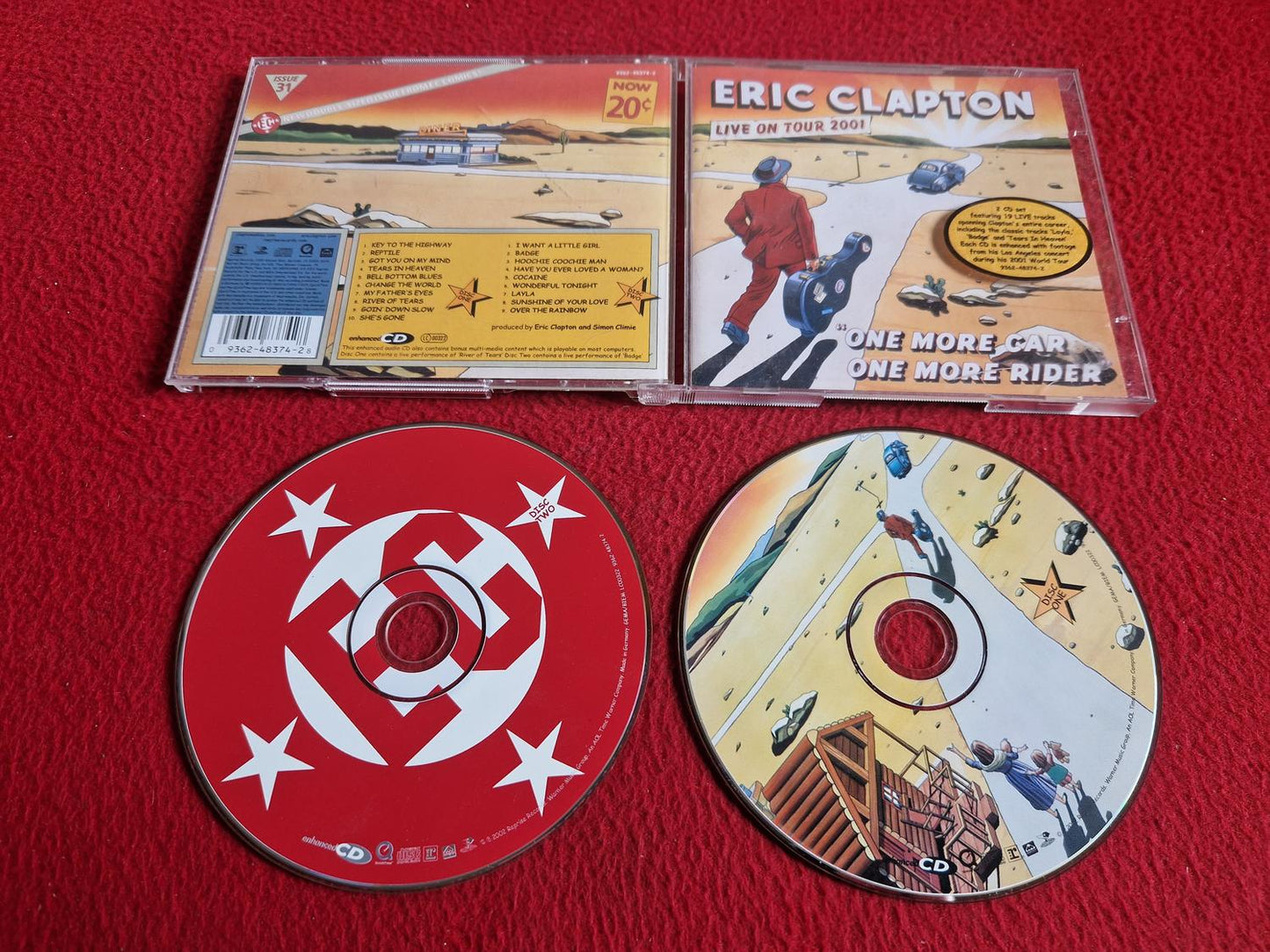 ERIC CLAPTON LIVE ON TOUR 2001 ONE MORE CAR ONE MORE RIDER CD