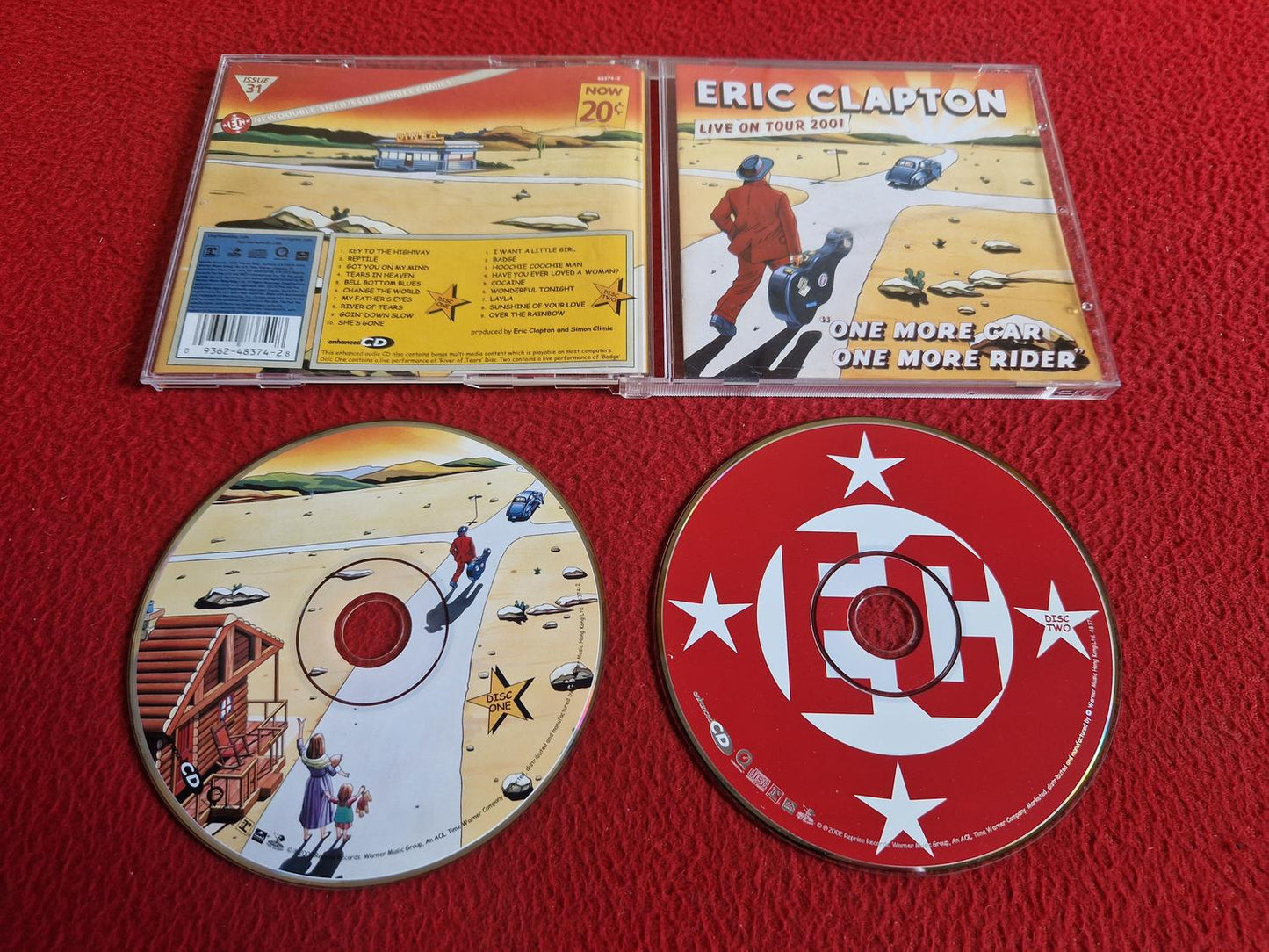 ERIC CLAPTON ONE MORE CAR ONE MORE RIDER LIVE ON TOUR 2001 CD