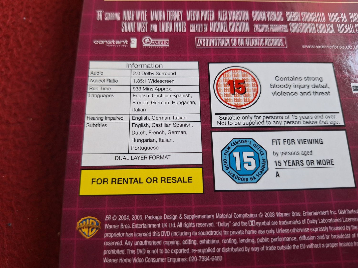 ER SEASON 11 BOX DVD