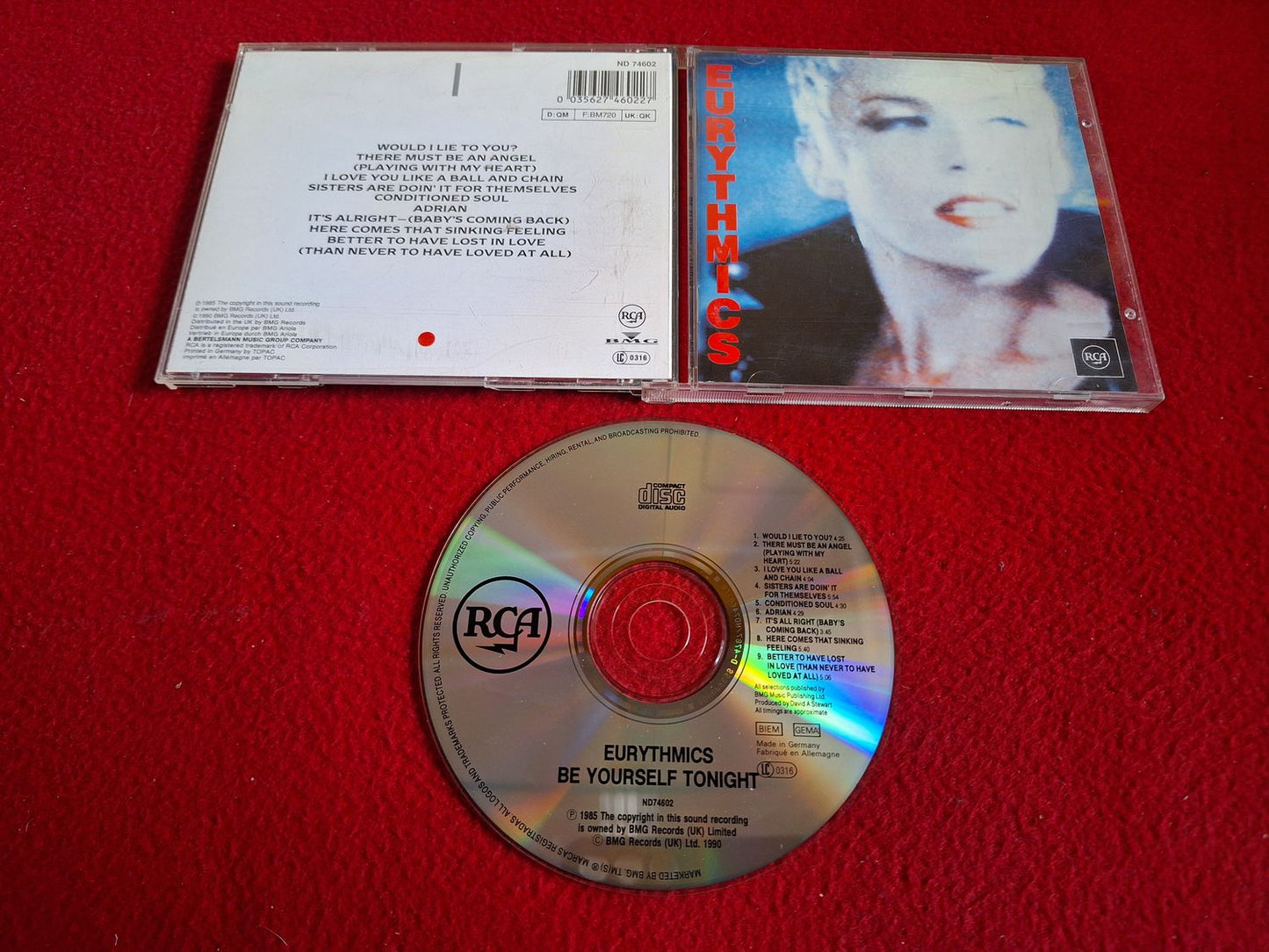 EURYTHMICS BE YOURSELF TONIGHT CD