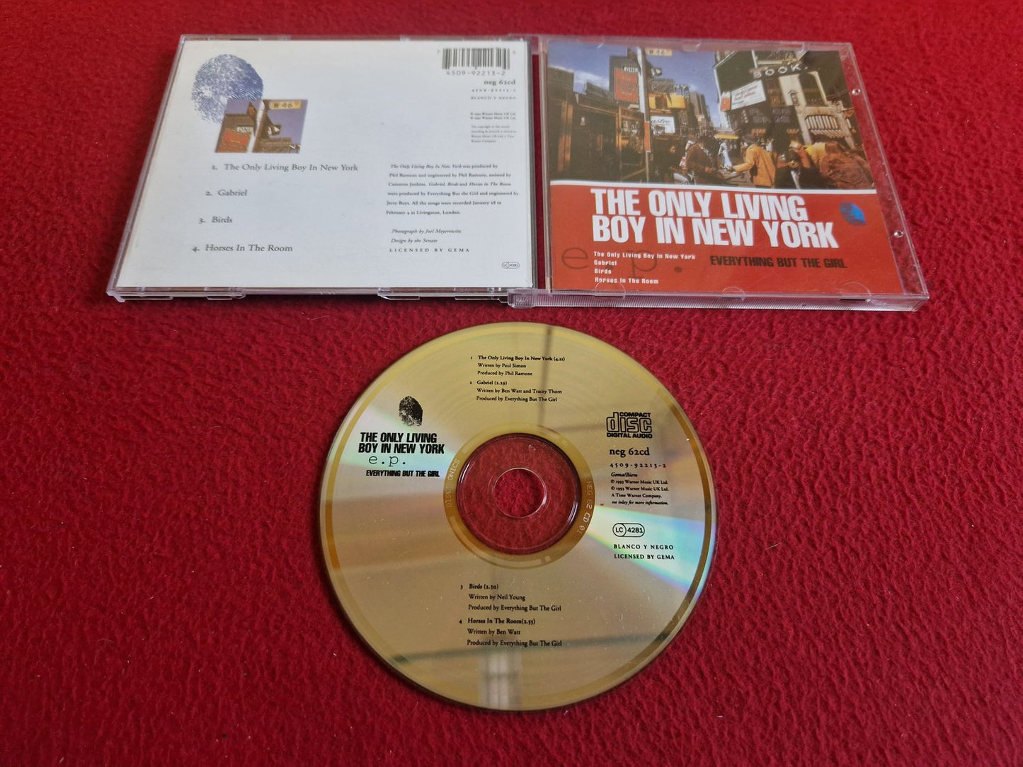 EVERYTHING BUT THE GIRL THE ONLY LIVING BOY IN NEW YORK CD